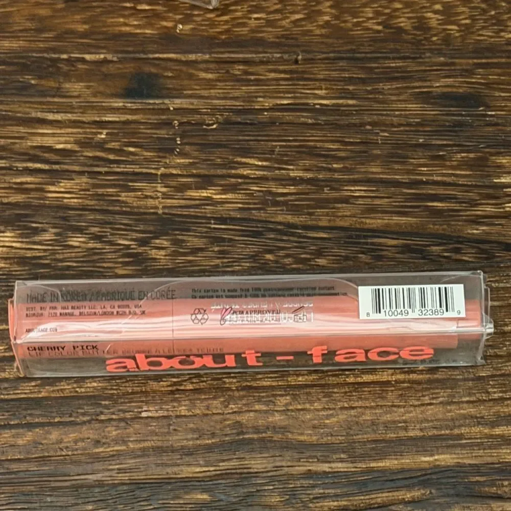About-Face Bundle Cherry Pick Lip Pencil and Cheek Freak Blush Set. Peach. New!